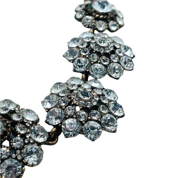 Vintage Crystal Statement Necklace; 18”; possibly J. Crew - Picture 3 of 9